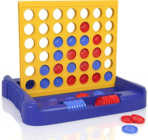 Vista 11 de Pup Go Juegos de mesa 4 en fila para niños a partir de 3 años, idea temprana para niños, niñas y adolescentes, conecta y gana cuatro en una línea