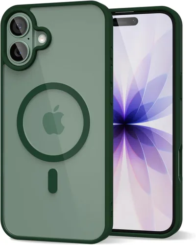 Vista 46 de oakxco Funda magnética transparente compatible con Magsafe, bonita funda delgada y transparente de poliuretano termoplástico no amarillenta, carcasa