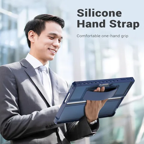 Vista 7 de MoKo - Funda resistente todo en uno para Microsoft Surface Pro 12th 2026, Surface Pro 11/10/9 de 13 pulgadas, con funda protectora con soporte, Azul