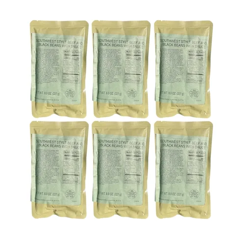 Vista 4 de MRE (comida lista para comer) Entree de una sola porción Comidas de emergencia Alimentos de supervivencia Dátiles frescos Larga vida útil