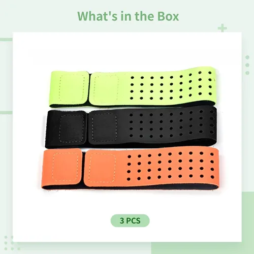 Vista 4 de Paquete de 3 correas elásticas de fitness, bandas deportivas ajustables para monitores de frecuencia cardíaca OTF, bandas de repuesto transpirables