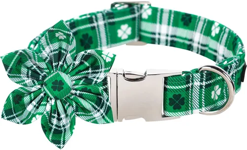 Vista 152 de Lionet Paws Collar de perro de Halloween con corbatín, bonito collar de algodón ajustable con hebilla de metal para perros pequeños, medianos y A