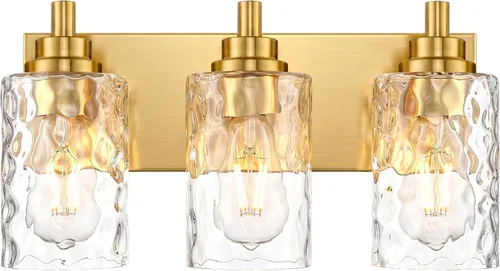 Vista 16 de Lámparas de baño, lámpara de tocador moderna de 4 luces con pantalla en forma de copa de vino de vidrio transparente, accesorios de iluminación Negro
