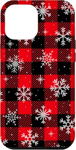 Vista 25 de iPhone 13 Copos de nieve caída nieve nieve Navidad invierno rojo cuadros caso