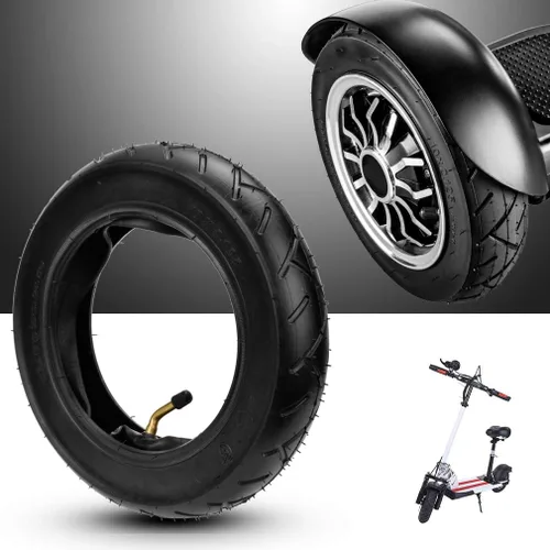Vista 8 de HIAORS Juego de neumático y cámara de aire 10x2.125 de repuesto para patinete eléctrico Segway D40X F20 F30 F40, neumático de 25 cm para Gotrax G4