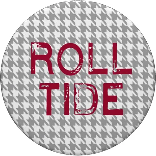 Vista 3 de PopSockets PopGrip intercambiables con inicial/monograma de pata de gallo desgastada Carmesí "ROLL TIDE