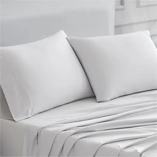 Vista 19 de Linen Closet Juego de sábanas tamaño individual – 100% algodón natural percal, juego de sábanas de cama individual de 3 piezas refrescante