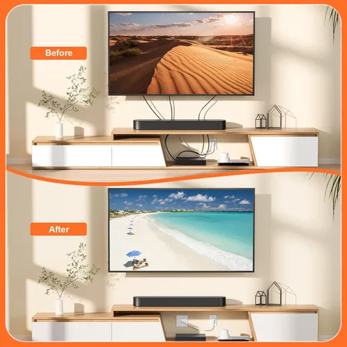 Vista 4 de Kit de organización de cables de pared con placa de pared de cepillo, salidas de CA y puertos USB-A+USB-C, cable de 9 pies, salida de pared