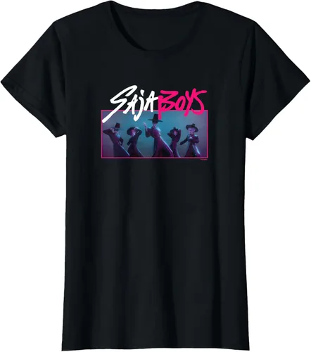 Vista 43 de Camiseta Oficial de KPop Demon Hunters Saja para Niños Negro