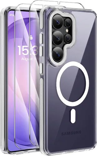 Vista 22 de Funda magnética fuerte para iPhone 12 Pro Max [Protección de grado militar de 10 pies] Compatible con MagSafe, funda protectora a prueba de golpes