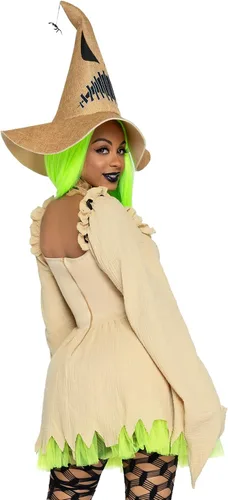 Vista 2 de Leg Avenue Women's 3 Pc Bugged Out Baddie Costume with Dress, Choker, Hat