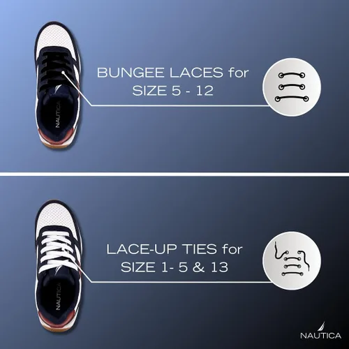Vista 2 de Nautica Zapatos deportivos Oxford de moda casuales con cordones para niños y niños, cómodos zapatos para caminar