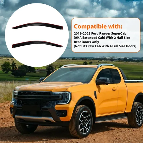 Vista 22 de Protectores de lluvia compatibles con Chevy/GMC C/K Extended Cab 1988