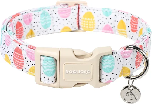 Vista 8 de DOGWONG Collar de perro de San Valentín, collar de perro con estampado de corazones para perros grandes, lindos collares de primavera, hembra