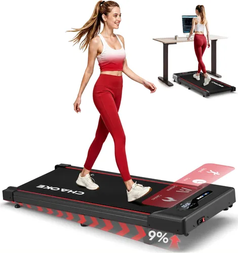 Vista 9 de CHAOKE Walking Pad Treadmill for Home, 6.2MPH Under Desk Walking Pad with 9% Incline for Office Small Spaces, 2.75HP Quiet Running Machines, Remote