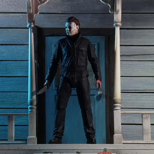 Vista 5 de Michael Myers Máscara de látex natural para Halloween máscara de miedo de Michael Myers máscara realista de Michael Myers para adultos y hombres