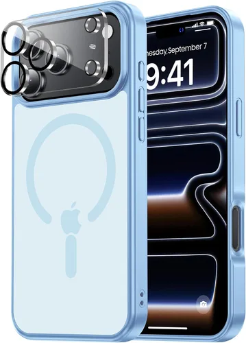 Vista 23 de Tigowos Funda Magnética para iPhone Air Compatible con MagSafe Resistente a Caídas de 16 Pies Cubierta Trasera con Sensación de Piel Mate a Prueba
