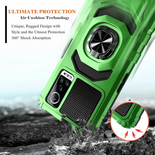 Vista 4 de NZND Funda para BLU G91 Max con protector de pantalla de vidrio templado (cobertura máxima), protección de cuerpo completo [grado militar], funda