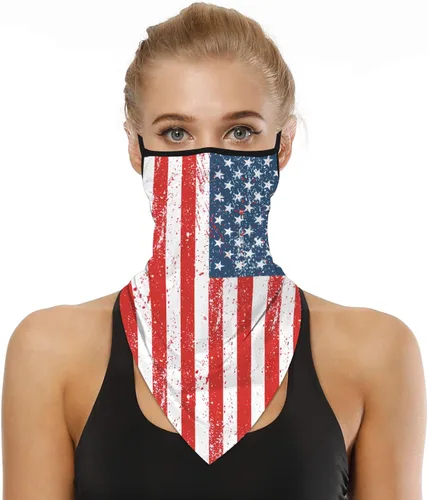 Vista 13 de YAYOUREL Polaina para el cuello, bandanas para hombres y mujeres, cubierta de bufanda para la cara con rayos UV, con agujero para las orejas