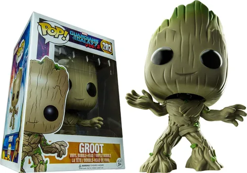 Vista 2 de Funko POP Guardianes de la Galaxia Vol. 2 (202) figura de Groot exclusivo.