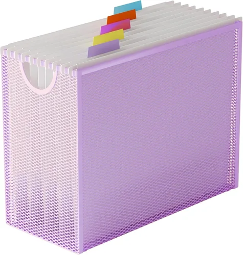 Vista 8 de Organizador de Archivos Colgantes, Portaarchivos Tamaño Carta Caja de Archivo con 5 Carpetas Colgantes, Almacenamiento de Carpetas de Archivos