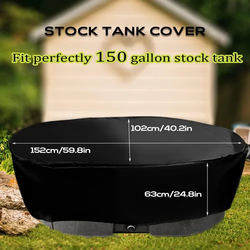 Vista 2 de Cubiertas impermeables para tanques, cubierta impermeable ovalada para tanque de almacenamiento ovalado de 150 galones, cubierta impermeable ovalada