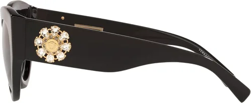 Vista 2 de Versace VE4353B M - 531487 Gafas de Sol NEGRO wGRIS OSCURO 2.008 in, Negro