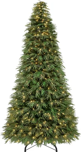 Vista 13 de Hykolity Árbol de Navidad preiluminado de 7.5 pies con 650 LED multicolor Flocado Multicolor