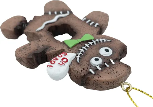 Vista 5 de Gingerbread Man Zombie Monster Cookie Oh Snap! Broken Leg Ugly Halloween Christmas Tree Ornament