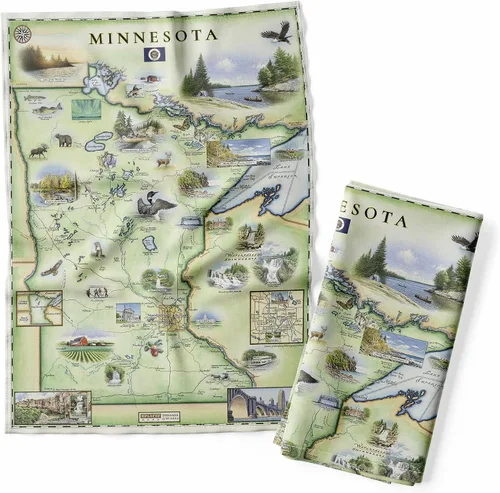 Vista 30 de Xplorer Maps 1000 Islands Map - Toalla decorativa de harina para cocina, 100% algodón, 18 x 24 pulgadas