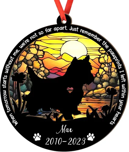 Vista 16 de Adorno personalizado para atrapasoles de sabueso afgano, adorno de Navidad de sabueso afgano – Regalo para perro amante, sabueso afgano
