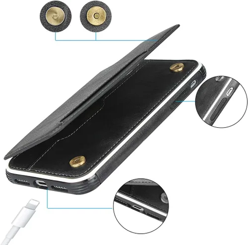 Vista 3 de Cavor - Funda para iPhone 6, 6S, 7, 8 Plus, 11 Pro, XS, Max, XR