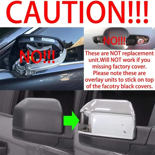 Vista 2 de Cubierta cromada brillante de 3 capas para portón trasero sin orificio de cámara de respaldo diseñada para F-150 F-250 F-350 F-450 Super Duty HD