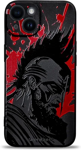 Vista 75 de SIMPLYMDRN Funda delgada para iPhone 12 Pro Max, diseño de guerrero, funda genial para hombres, funda de soldado de combate, delgada y flexible