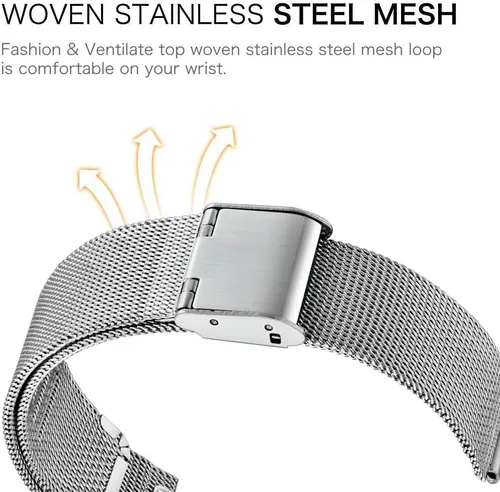 Vista 4 de Compatible con Redmi Watch 2 Lite, correa de repuesto de metal de acero inoxidable compatible con Xiaomi Mi Watch Lite 2 Smart Watch