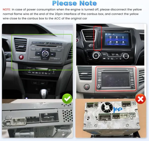Vista 2 de [Roinvou] Radio de coche Android 15 de 9 pulgadas 2+64G para Honda Civic 2012-2015