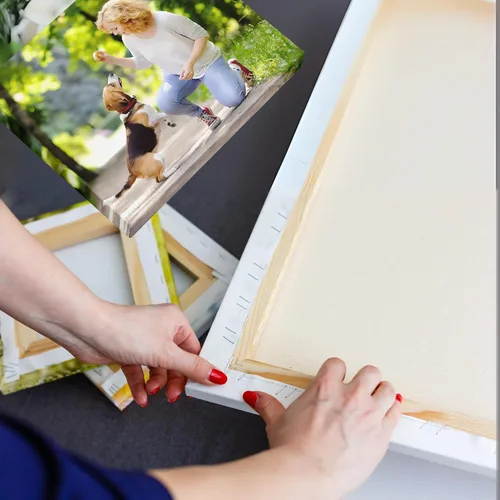 Vista 6 de Impresiones en lienzo personalizadas con tus fotos, lienzo enmarcado personalizable, imagen personalizada para dormitorio, sala de estar, oficina