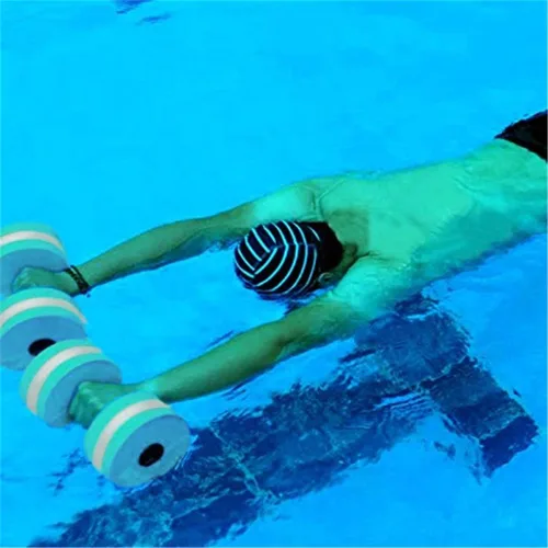 Vista 4 de Water Dumbbells - Set of 2 Aquatic Exercise Dumbell, Aqua Dumbbells for Water Aerobics, EVA Foam Dumbbells Pool Resistance Water Fitness Equipment