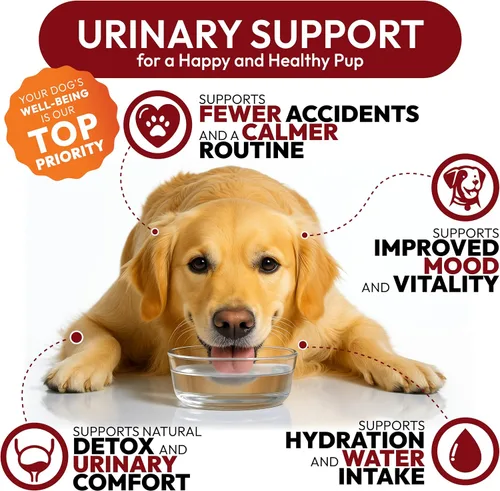 Vista 4 de Tratamiento de infecciones urinarias para perros, 170 masticables de arándano para perros, infección del tracto urinario, salud de la vejiga