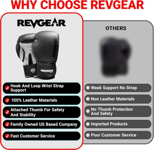 Vista 5 de Revgear Guantes de entrenamiento de cuero profesional