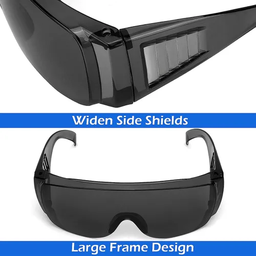 Vista 5 de OXG Anteojos de seguridad antivaho sobre anteojos, ANSI Z87.1, gafas de seguridad para hombres y mujeres