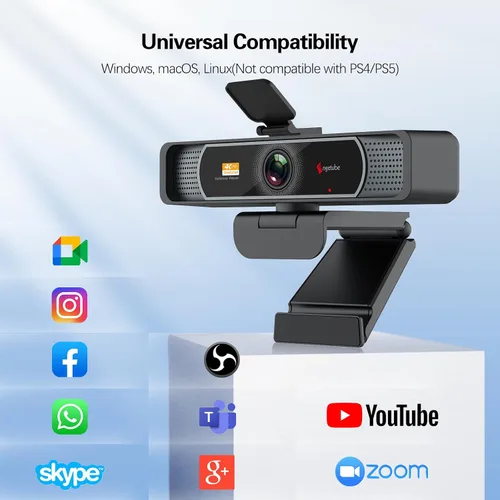 Vista 7 de Angetube Cámara web de gran angular 4K para PC, cámara web de Cámara web PDAF 4K con gran angular