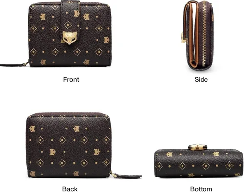 Vista 5 de FOXER Carteras pequeñas para mujer monederos con cremallera para tarjetas de crédito Classic