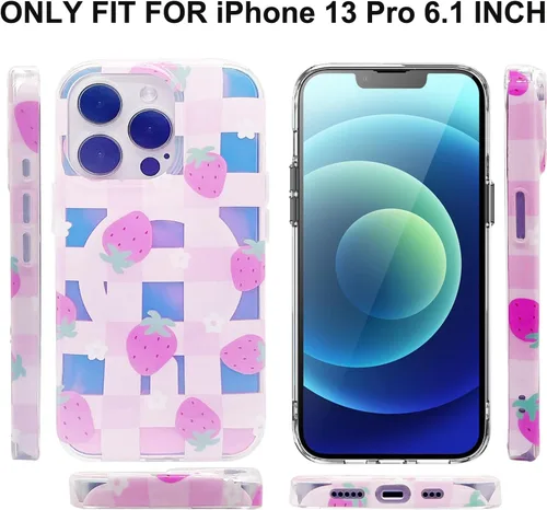 Vista 2 de Funda magnética para iPhone 13 Pro de 6.1 pulgadas, compatible con carga MagSafe, TPU suave, delgada, a prueba de golpes, bonita funda protectora