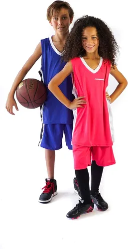 Vista 3 de Conjunto de camisetas de baloncesto prémium para niños, camisetas deportivas y pantalones cortos deportivos para jóvenes y niños de 6 a 12 años
