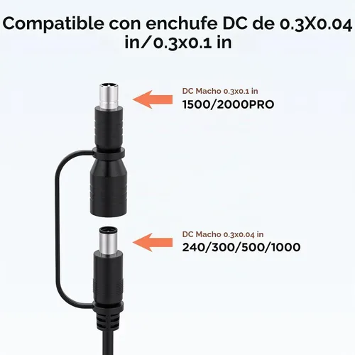 Vista 3 de ZOUPW Adaptador DC7909 a DC8020, conector eléctrico apto para panel solar portátil de 100 W/200 W, compatible con Jackery Explorer 1000 Pro/1000