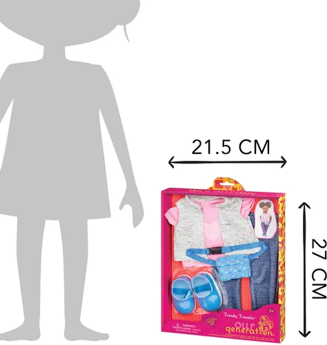 Vista 5 de Our Generation 70.30394Z - Conjunto de accesorios de juguete de viajero de moda, para una muñeca de 18 pulgadas/18.1 in