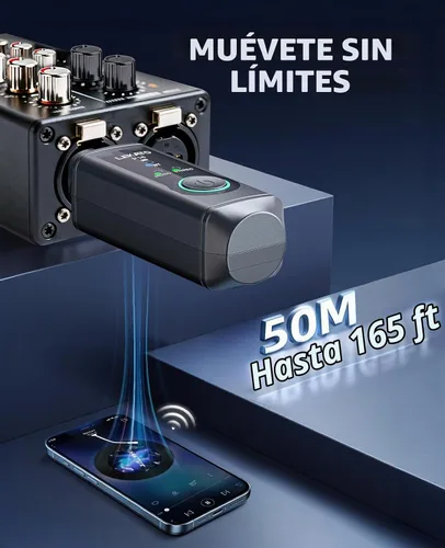 Vista 5 de LEKATO Receptor Bluetooth XLR, BT 5.3, 48 kHz/24 bits, adaptador Bluetooth inalámbrico para mesa de consola mezcladora, mezcladores de audio