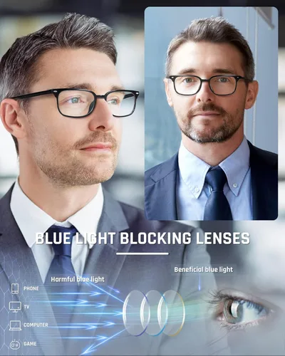 Vista 4 de NOVIVON 6 Pack Reading Glasses for Women, Reading glasses men, Blue Light Blocking Readers, Computer eye glasses, Cheaters