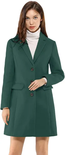 Vista 2 de Allegra K - Abrigo de invierno con solapa con muescas para mujer